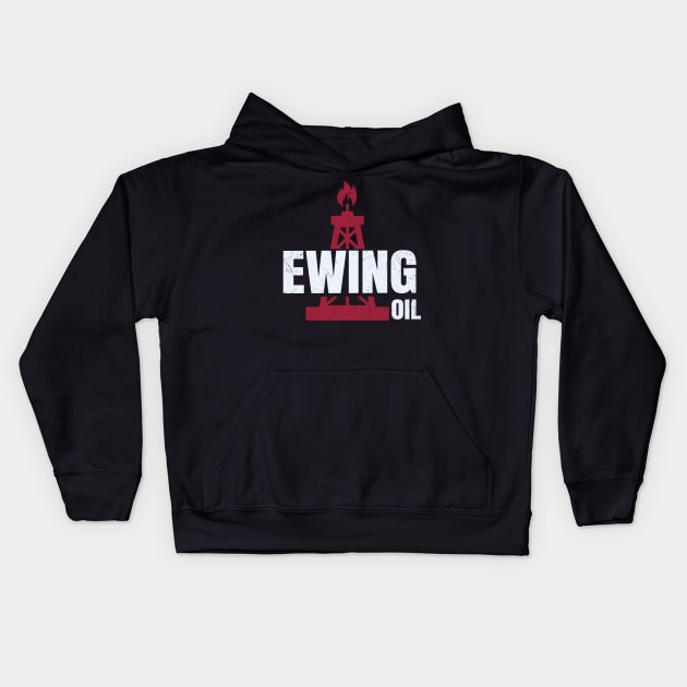 Ewing-Oil Kids Hoodie by Quincey Abstract Designs